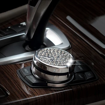 

Zinc Alloy Gold Diamond Style Multimedia Button Cover Trim For BMW 5 6 Series X3 X4 X5 X6 F10 F11 F07 F12 F06 F25 F26 F15 F16
