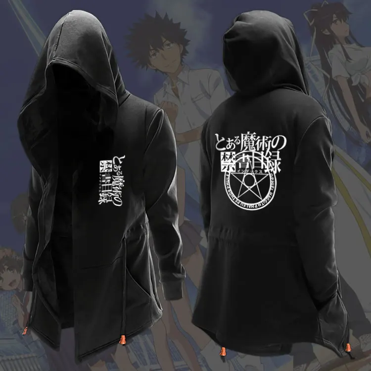 

Aniem A Certain Magical Index Misaka Mikoto Cosplay Hoodie Sweatshirt Autumn&Winter MD-LONG Trench Coat Men Women Dust Coat Tops