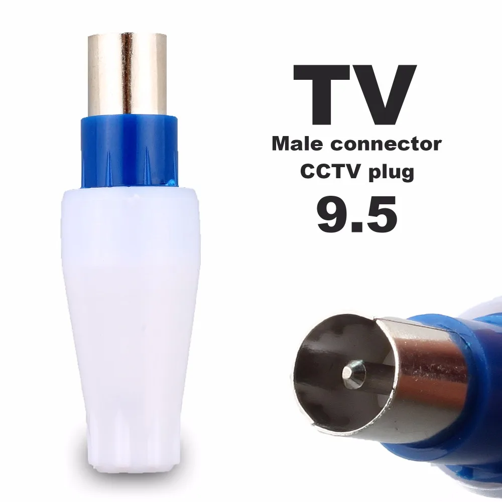 50 PCS Cable TV Color Plug TV 9.5 General Head Directly Insert TV