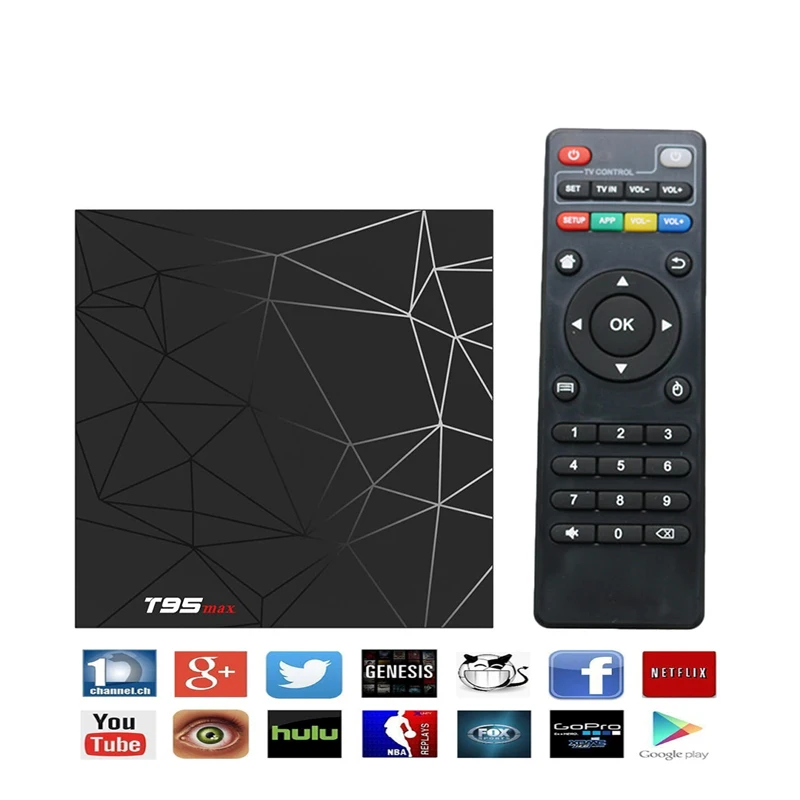 

T95 MAX 6K Smart TV Box Android 8.1 Allwinner H6 4GB 32GB 2.4GHz WiFi 100Mbps Ethernet 6K H.265 Set Top TV Box PK TX6 2GB 16GB