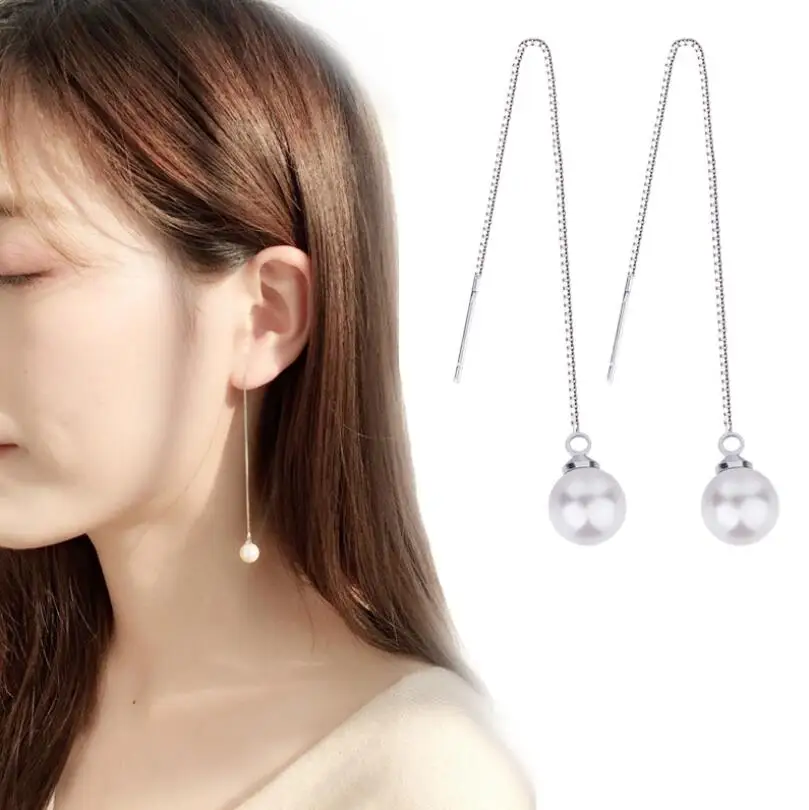 

SMJEL 2019 New Fashion Pearl Earrings for Women Triangle Earrings Christmas Gift