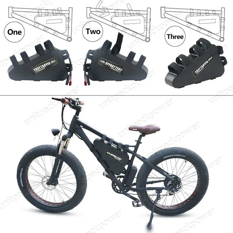 Ceny UPP Ebike bateria 48V 20Ah 52V 20Ah trójkąt akumulator do rowerów elektrycznych do 1000W 750W silnik Bafang BBS03 BBSHD BBS02