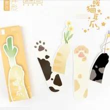 30 шт./упак. Кот коготь Закладка бумага закладки маркеры рекламный подарок канцелярская пленка Bookmarks для книг маркеры книг