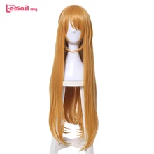 L-почта парик обувь для вечеринки в Стиле косплей Sword Art Online алисизация: Арка «призрачная пуля»(ggo) косплей yuuki парики 80 см 31,49 дюймов оранжевые синтетические волосы. Косплэй парик