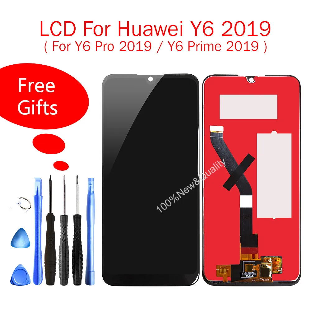 

Quality Lcd For Huawei Y6 2019 Display Touch Screen Digitizer Assembly Replacment For Huawei MRD-LX1 MRD L21 LX2 LX3 L22