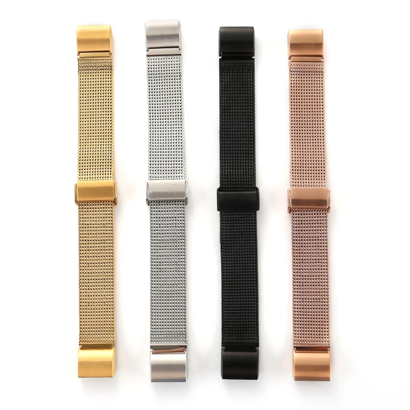 

Stainless Steel Metal Replacement Bracelet Strap Watch Band for Fitbit Charge 2