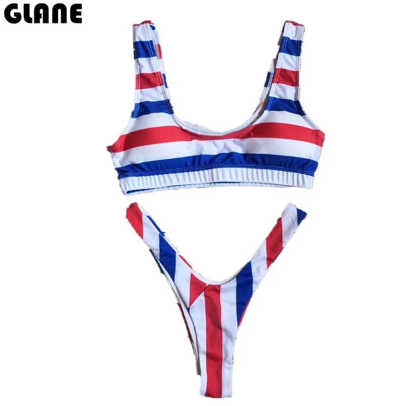 Bikini 2018 Women Halter Bikini Girls Padded Flannel Bikini Set Ladies