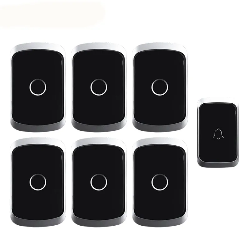 

WEMEDA Wireless Doorbell Waterproof 300M Remote 1 Battery Button 6 Receivers EU Plug Home Cordless Bell 36 Chimes 4 Volume