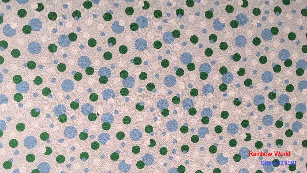 Высокое качество Круглый Dot Pattern искусственная кожа PU ткань для DIY Швейные диван стол обувь сумки кровать материал(1 ярд