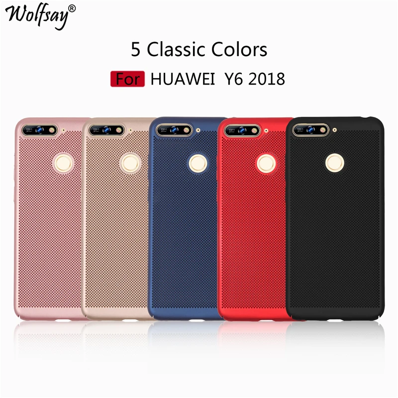 

Wolfsay Matte Hard Case For Huawei Y6 Prime 2018 Ultra-thin 360 Full Proective PC Heat Dissipation Cover for Huawei Y6 2018 5.7