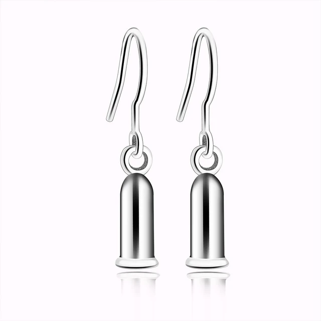 Charm Barrel Earring 925 Sterling Silver Earrings For Women Drop Charm Barrel Earring 925 Sterling Silver Earrings For Women Drop Female Brincos Gift