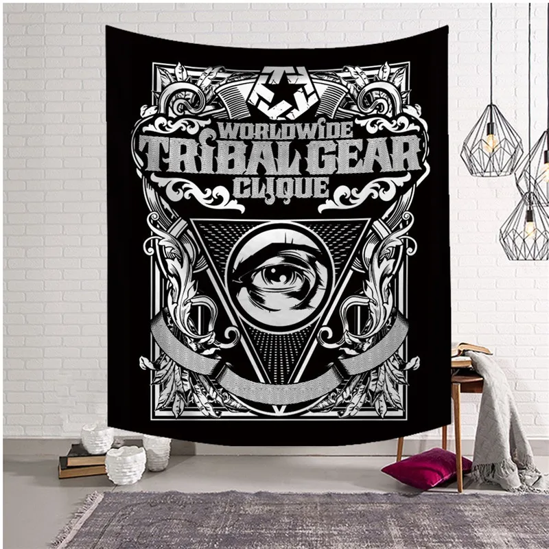 

Japanese Darkness Style Gothic Metal Skull General Tribal Gear Tapestry Wall Hanging Decor Hippie Yoga Mat Beach Throw Drop Ship