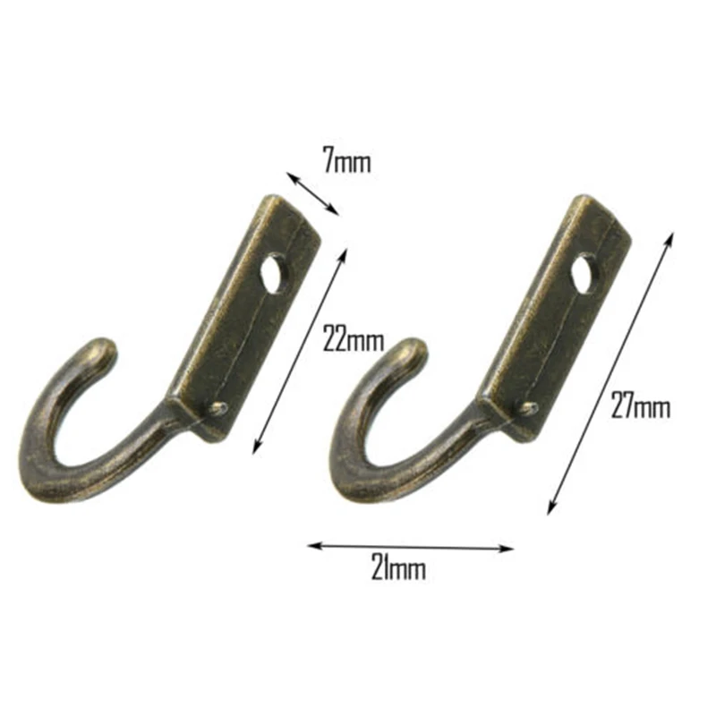 

10 X Retro Antique Alloy Wall Mounted Hook Key Holder Hanger Hanging Home Decor