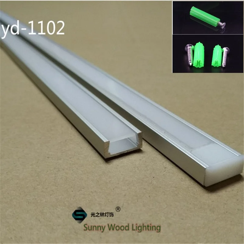 

5-30pcs/lot 1m 40inch/pc aluminum profile for led strip,led channel for 8-11mm PCB board led bar light housing with spares