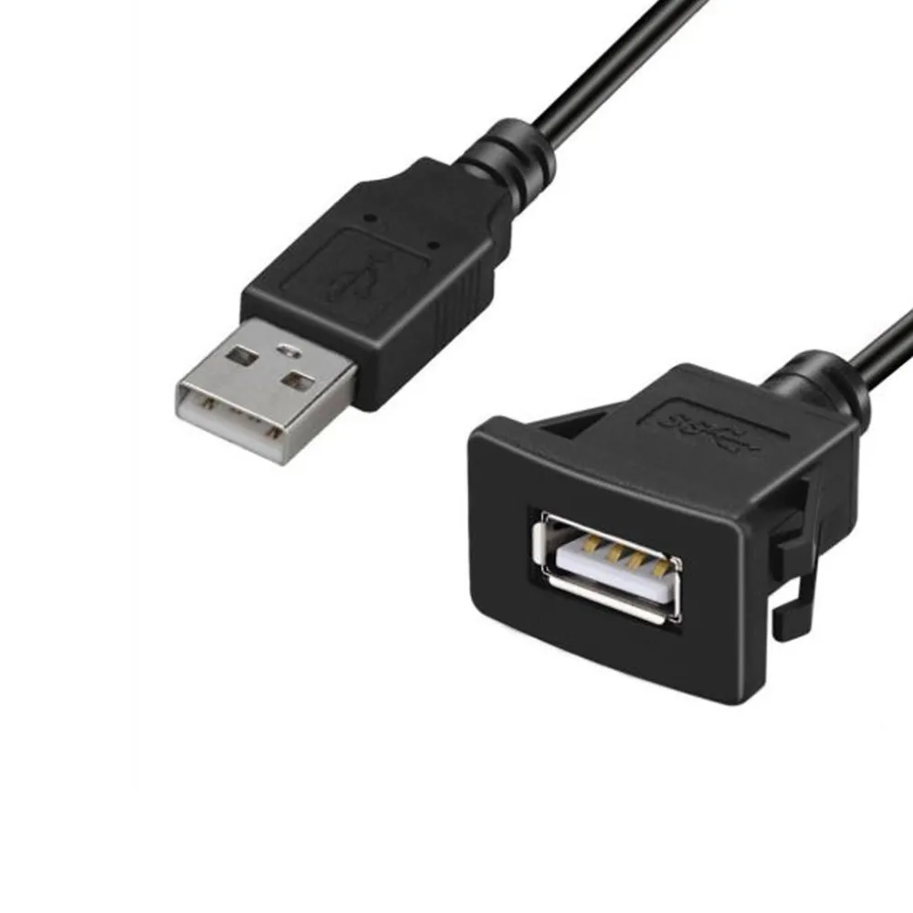 Автомобильная приборная панель с флеш-креплением USB штекер-гнездо панель расширения кабеля