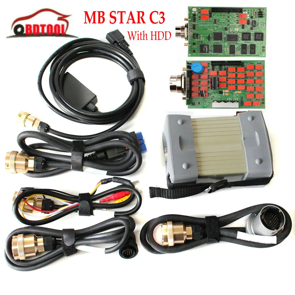 

Mais Recente de alta MB Diagnostic Tester Multiplexer MB Estrela C3 conjunto completo com todos os cabos + Software com interno