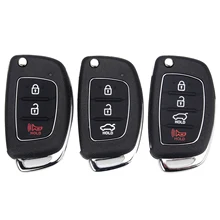 jingyuqin Flip Remote Car Key Shell for Hyundai HB20 Santa Fe I20 IX35 IX45 Mistra Accent I40 Solaris Elantra Verna Anahtar 3/4B