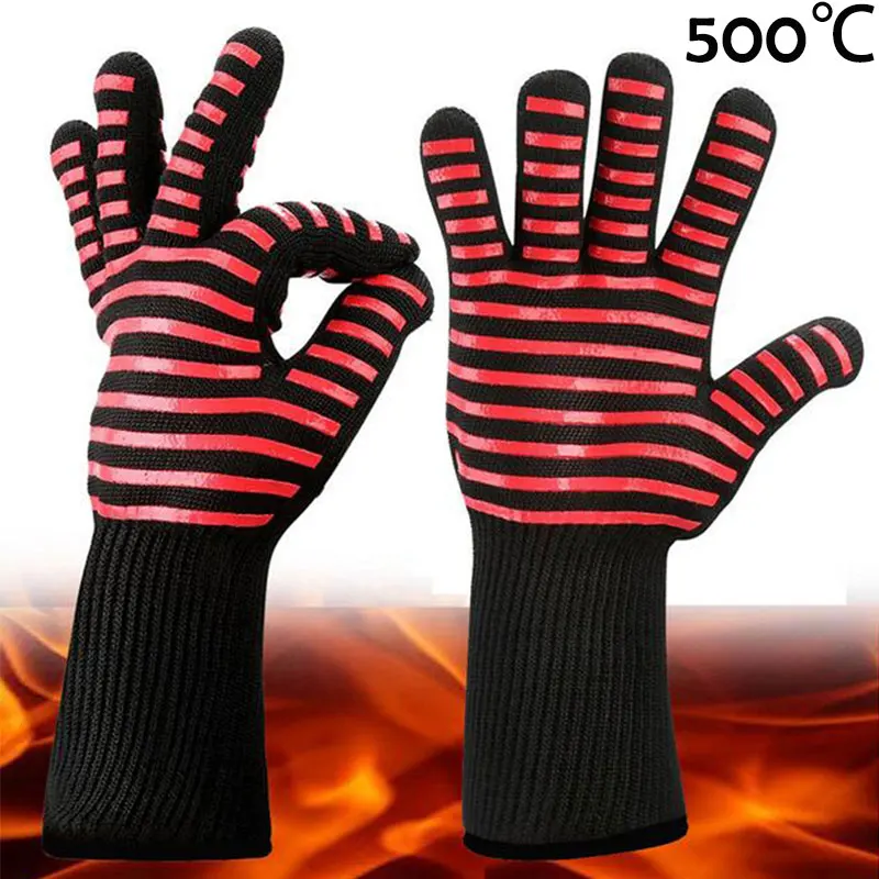 NMSafety Aramid Fire Insulation Gloves with BBQ Heat resistant oven