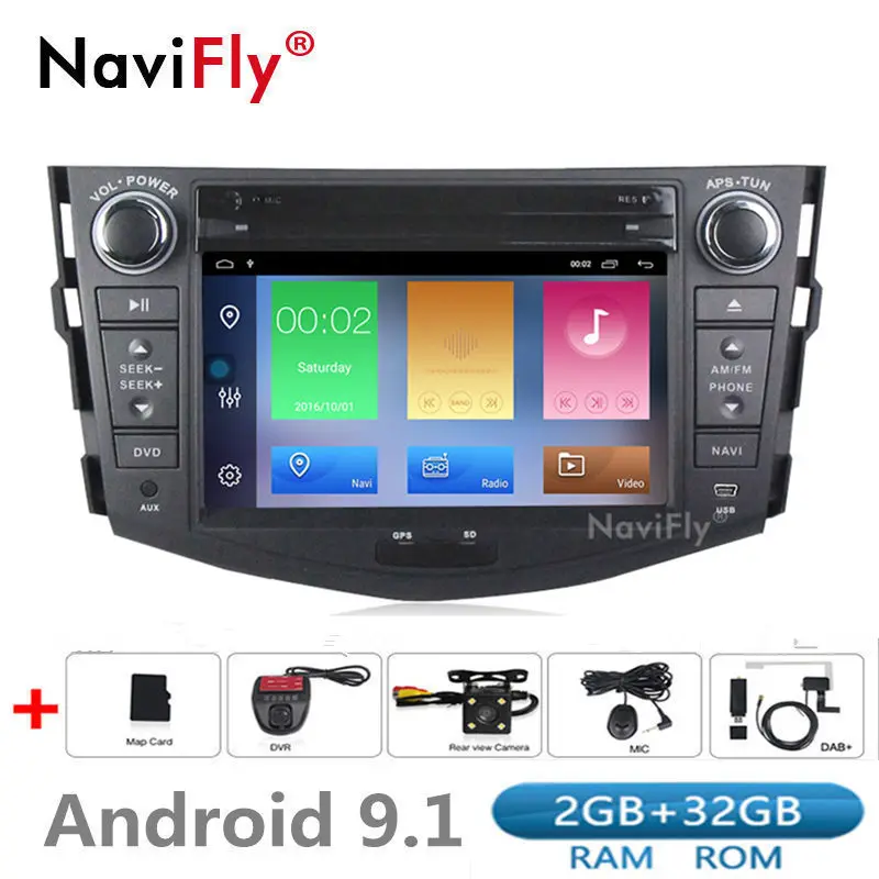 

2din 2+32G Android 9.1 Car dvd multimedia player for Toyota RAV4 Rav 4 2007 2008 2009 2010 2011 Car radio FM WIFI RDS USB SD GPS