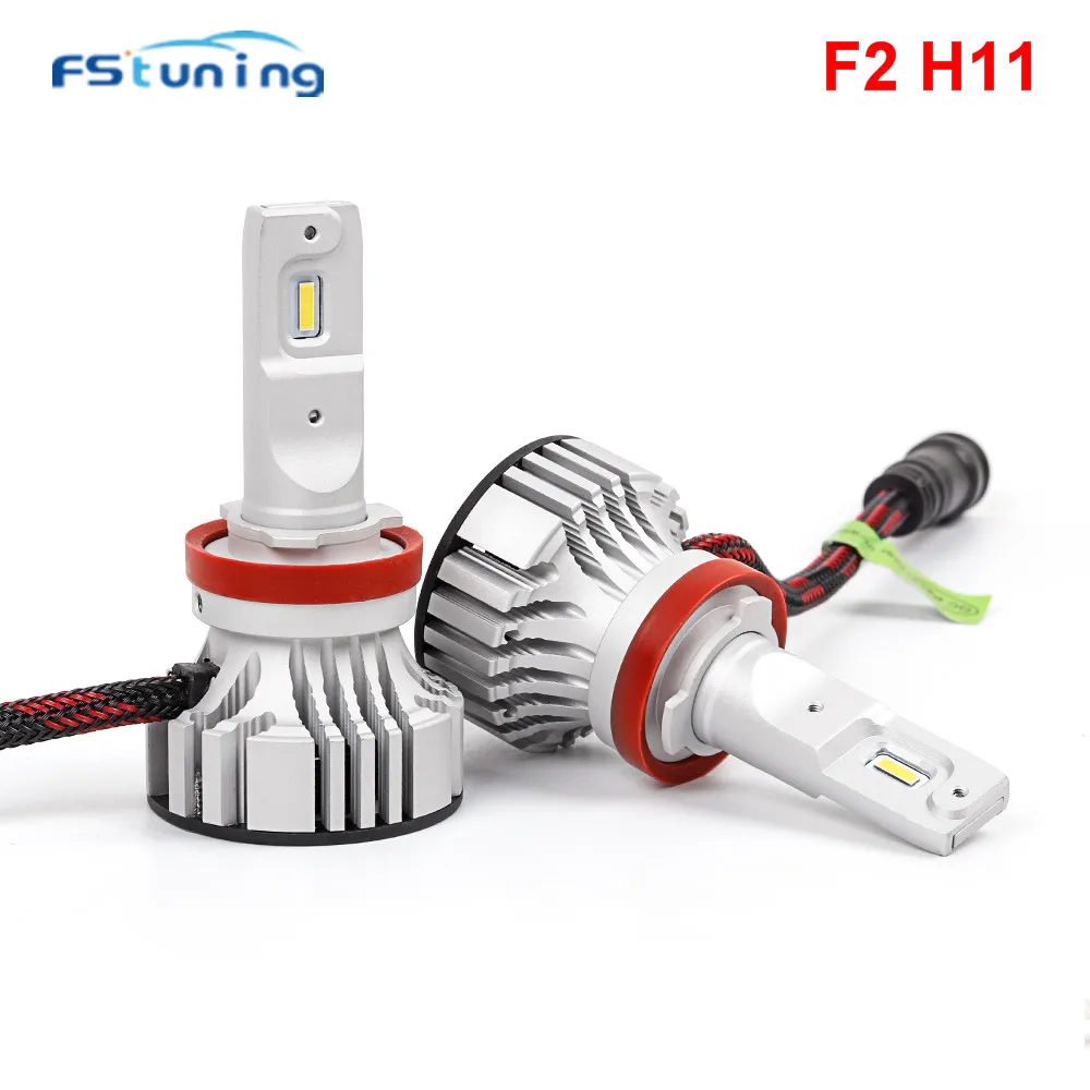 

FStuning Car 12V F2 LED Headlight H7 H11 9005 9006 hb3 hb4 All in one Automobile Headlamp bulbs 72W 6000LM 6500k Fog Light bulb