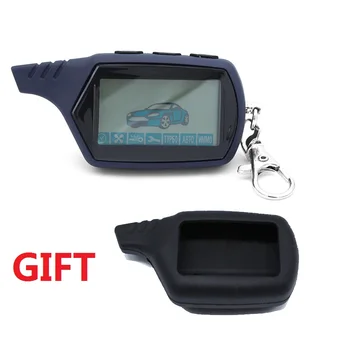 

Free shipping A91 LCD remote control for 2 way car alarm starline 91 starter motor starline A91 keychain with alarm / LCD body
