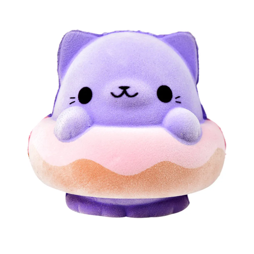 Фиолетовый кот медленный рост пушистый Squishies игрушка Squishes игрушка для снятия стресса для детей медленный рост Ароматические снятие