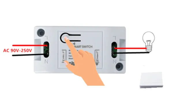 Беспроводной Wi-Fi Умный дом RF переключатель 433Mhz10A110V 220V работает с Alexa и RF 86 настенный пульт дистанционного управления