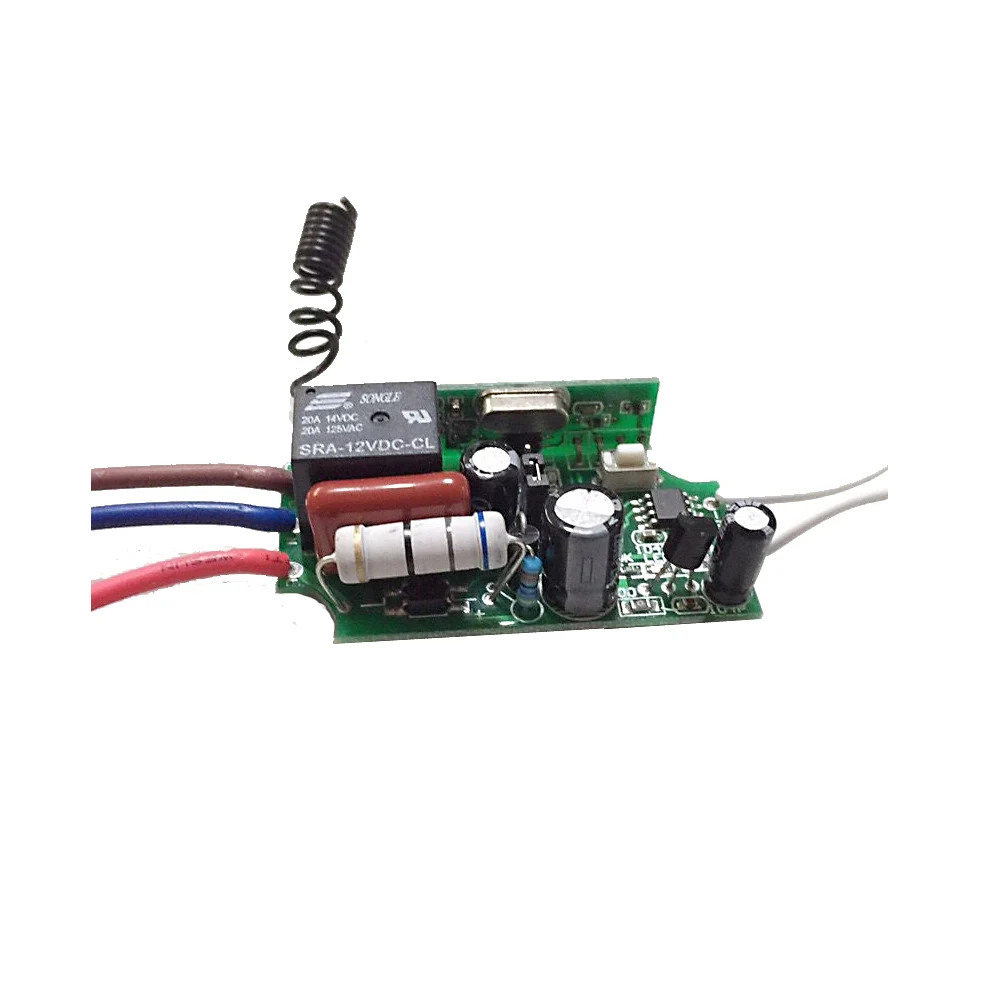 New AC220V 1CH Radio Controller RF Wireless Relay Remote Control Switch 315 MHZ 433 MHZ 1 Wall Round Transmitter+4 Receiver