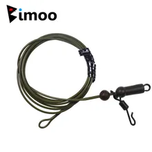 Bimoo 1 шт., углеродный нейлоновый моноблок для ловли карпа с резиновым рукавом и свинцовым зажимом и поворотным шарниром