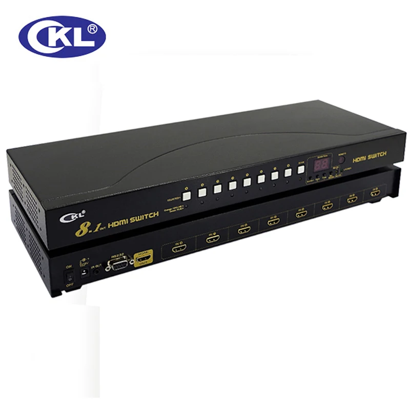 5 개/몫 ckl 자동 hdmi 스위치 8 포트 in 1 wih ir 원격 rs232 제어 지원 3d 1080 p edid 자동 감지 랙 마운트 CKL-81H
