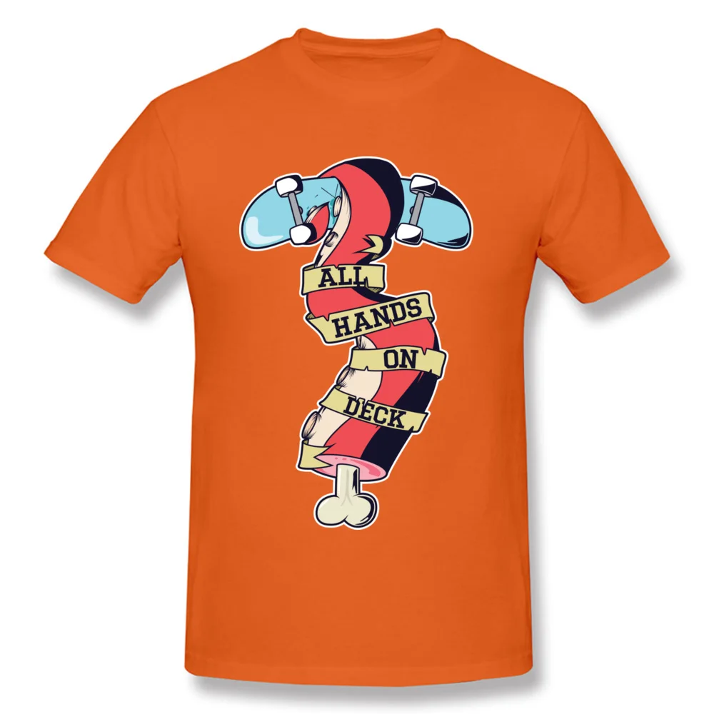 Mens Coupons Design Tops T Shirt Crewneck ostern Day Cotton T Shirts Casual Short Sleeve All Hands On Deck Tops Shirt All Hands On Deck orange