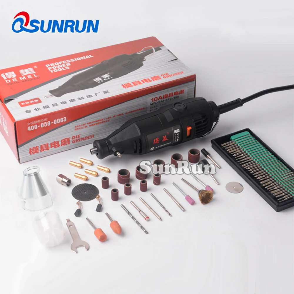 

1 Set mini short handle electric grinder drilling grinding carving polishing accessories grinding tool