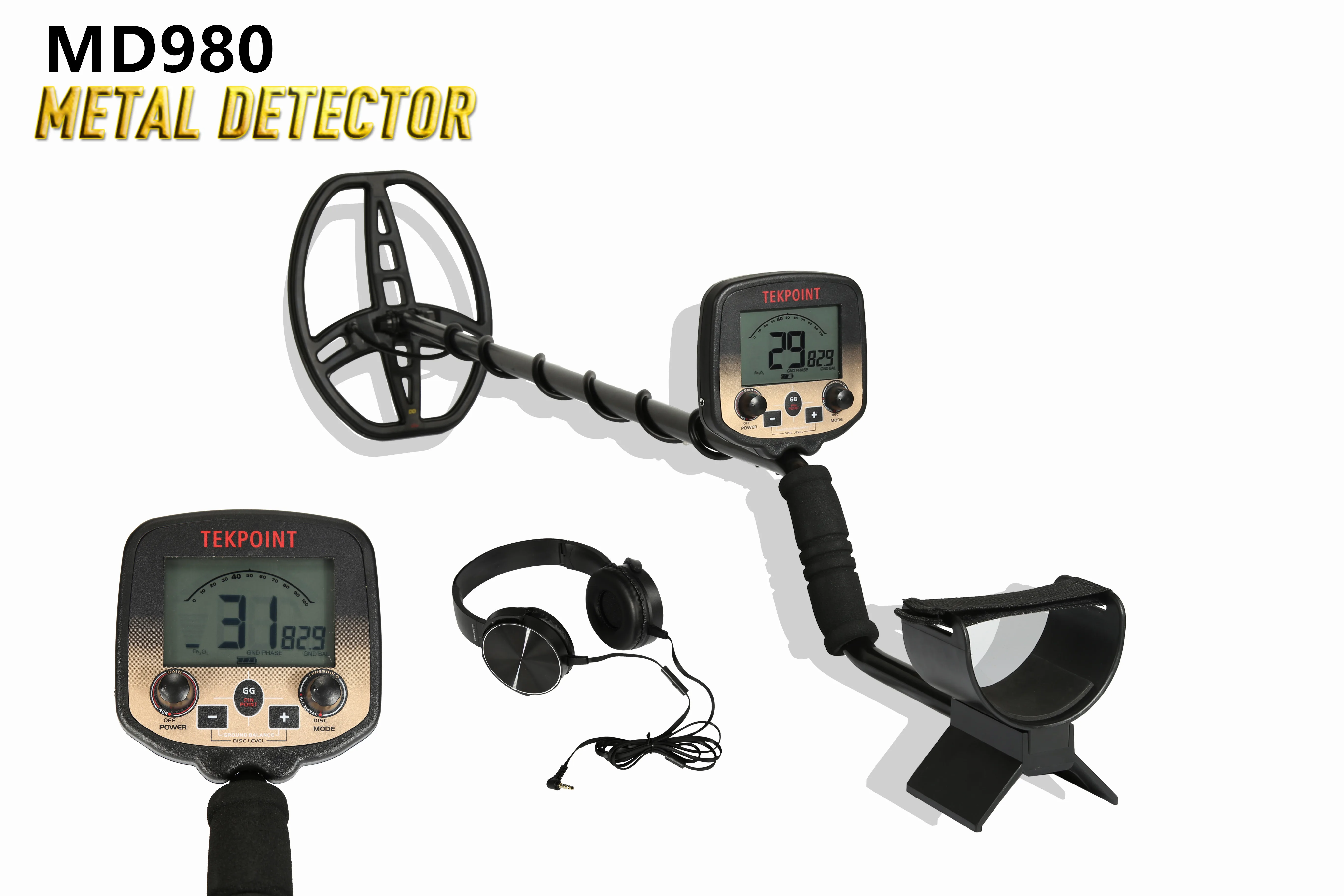 

MD980 Metal Detector Underground Pinpointing Gold Finder Detector Water Search Treasure Hand Ground Metal Detecting Tool