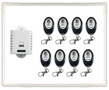 

AC85V 110V 120V 220V 250V 1CH RF Wireless Remote Control Switch System 1*Receiver +8*ellipse shape Transmitters Learning code