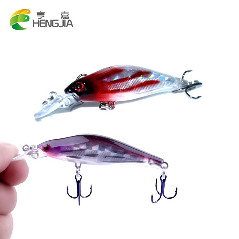 HENGJIA 1pc 6.2g 8cm Laser Wobblers Fishing Tackle 3D Eyes Sinking