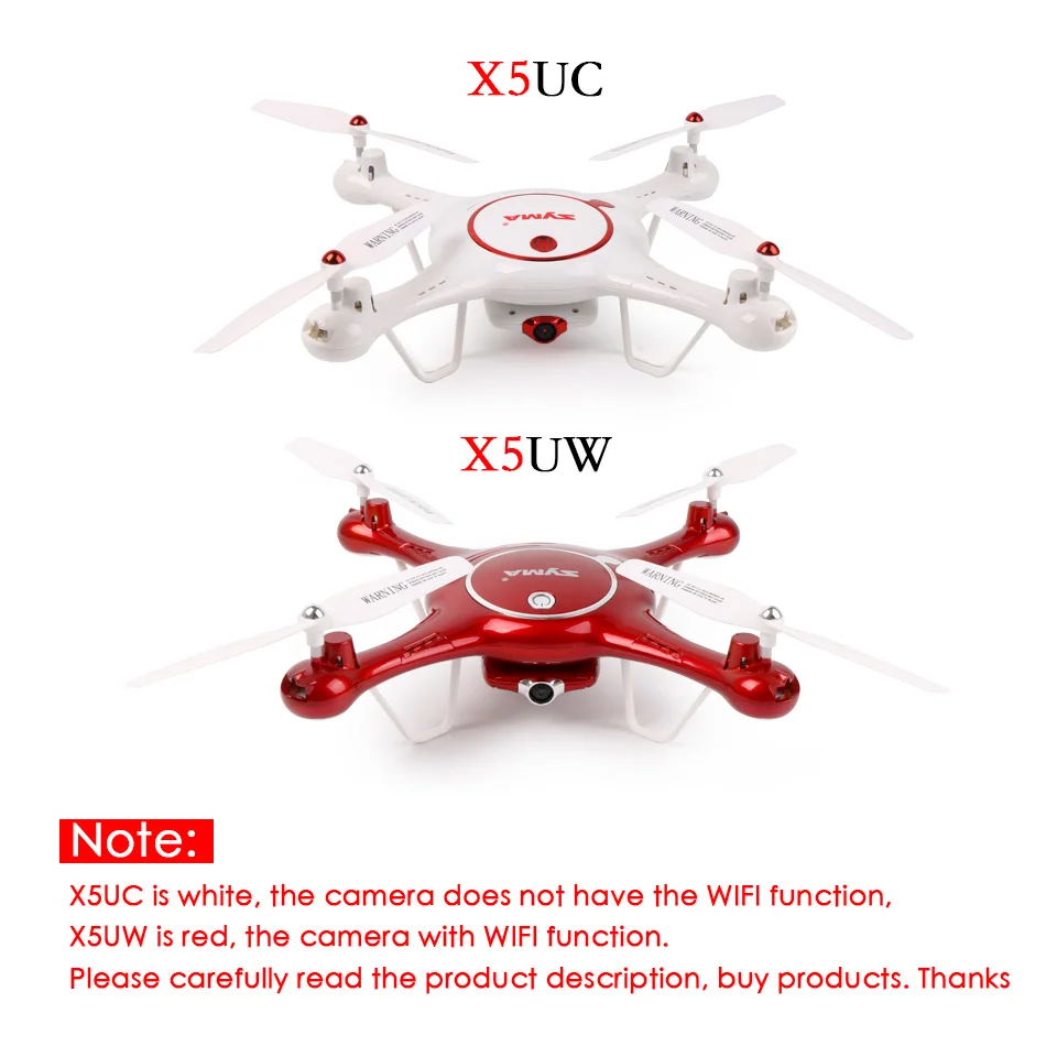  SYMA X5UW FPV RC Drone WIFI Camera Mobile ControlPath FlightHeight Hold2.4G 6-Axis RC Quadcopter He
