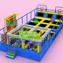 Настраиваемый пенопластовый батут парк с курсом ниндзя, популярные Экстремальные спортивные игры крытый батут ниндзя воин YLW-BT180317