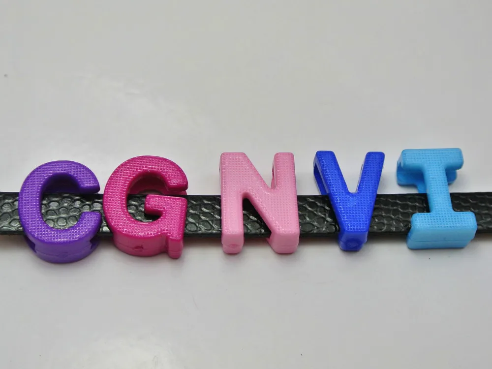 50 Mixed Bright Color Acrylic Alphabet Letter Slide Charm Fit 12mm Wristbands 50 Mixed Bright Color Acrylic Alphabet Letter Slide Charm Fit 12mm Wristbands