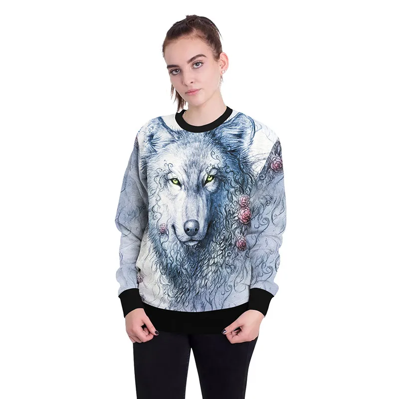 

Cute Wolf 3D Sweatshirt Galaxy Prints Cool Tiger Pullovers Animal Fruit Printing Short Sweatshirt Hoodies Drop Ship