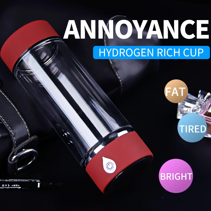 

420ML Hydrogen Rich Healthy Generator Smart Water Purifier Bottle Antioxidant Lonizer Maker USB Rechargeable Anti Aging Fitness