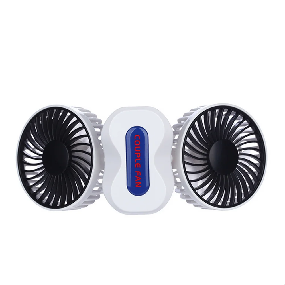 GRTCO USB Rechargeable Portable Desk Mini Fan 2 Motors Summer Couples Air Conditioner Fan Air