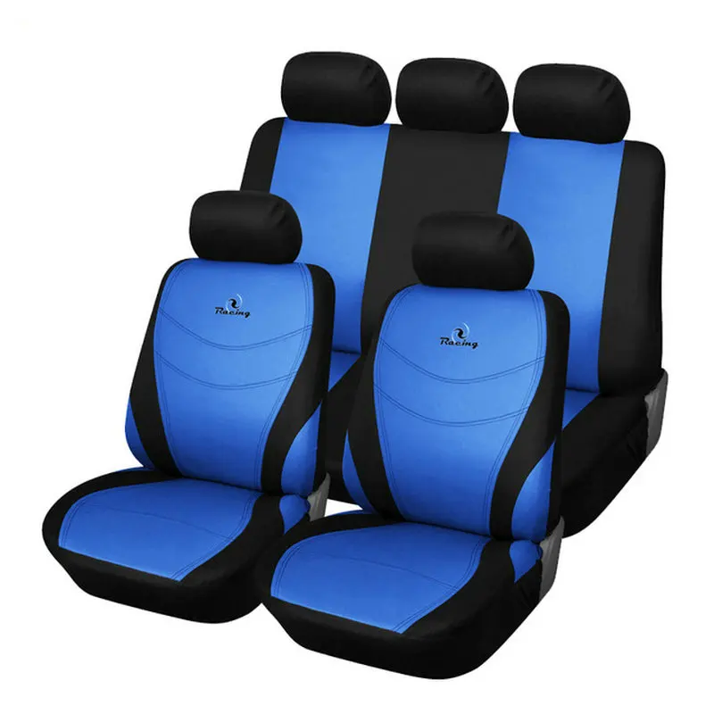 Racing Embroidery Car Seat Cover Universal Fit Most Auto Seat Interior
