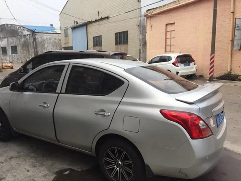 2011 до задний багажник спойлер на крышу с высоким наклоном для nissan sunny с помощью грунтовки или DIY цветной стоп-светильник спойлеры