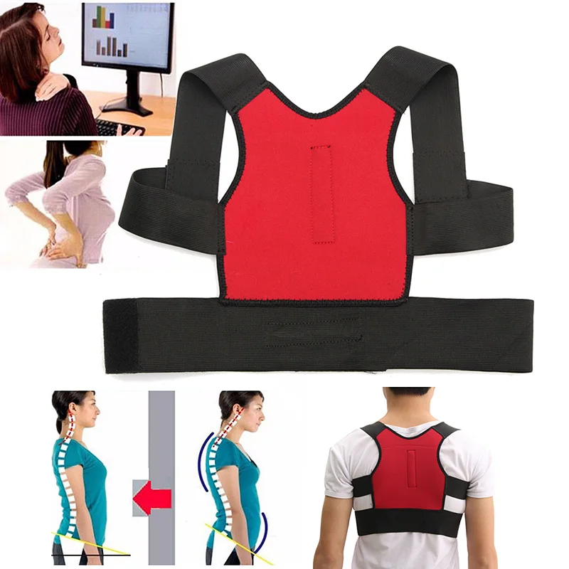 

Neoprene Magnetic Therapy Adjustable Back Brace Posture Corrector Lumbar Support Shoulder Belt For Men/ Women Braces