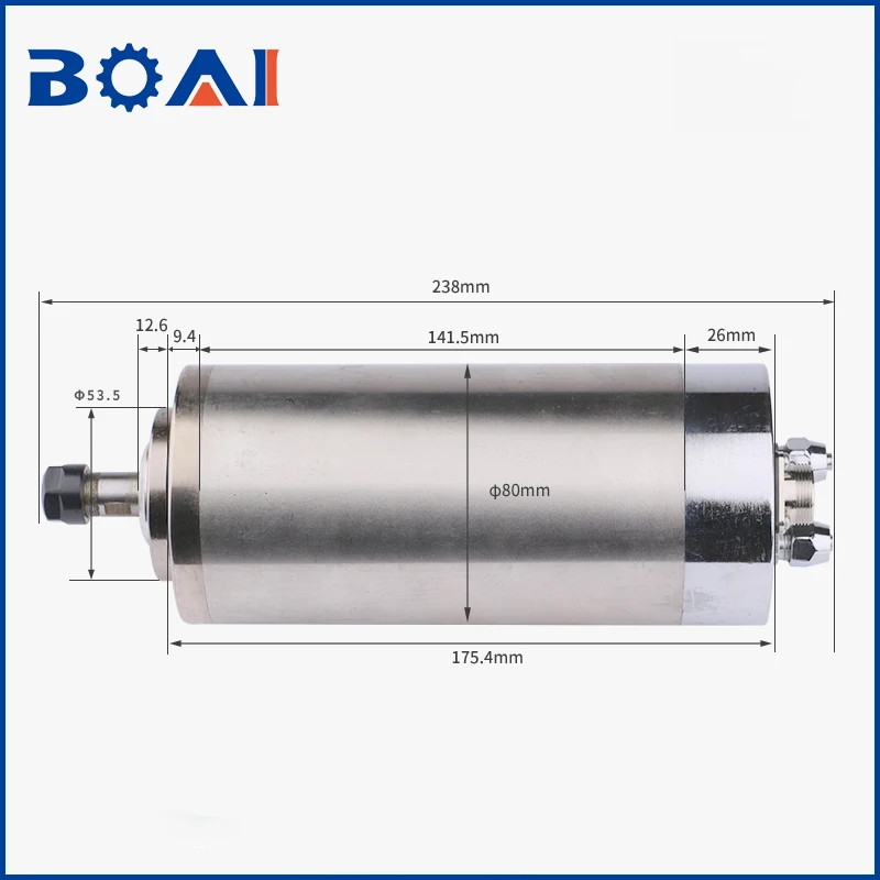 HQD гравировальный станок шпинделя 80*180 ER11 цанговый 1.5KW с водяным охлаждением двигателя гравировка аксессуары