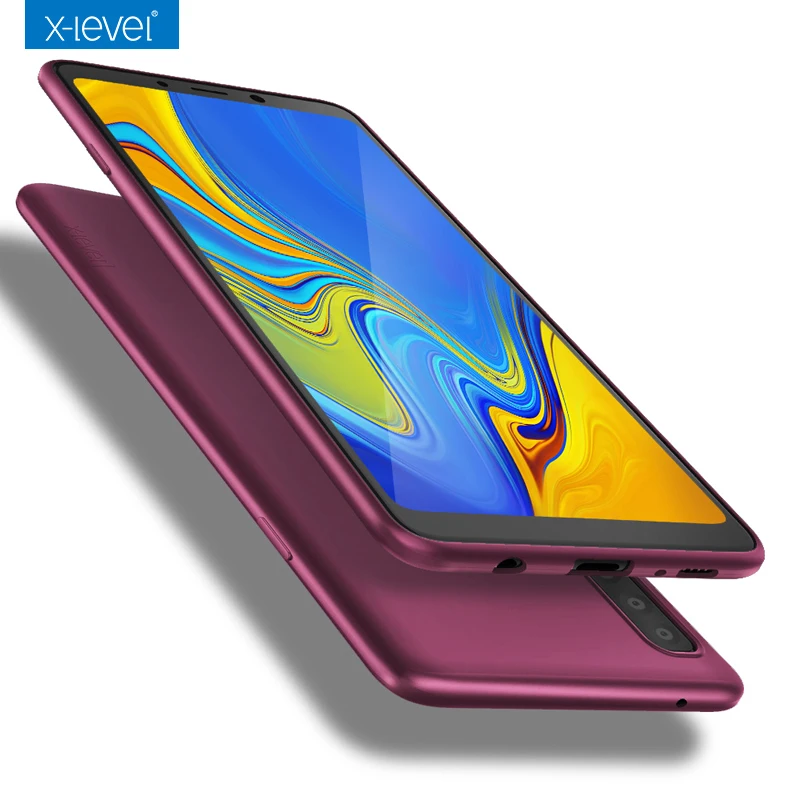 Для samsung Galaxy A9 A8 A7 A6 плюс 2018 чехол X Level из мягкой \ Матовый ТПУ накладка для A5 A3 2017 A710