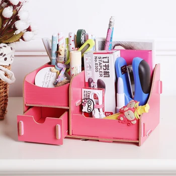 

Hwint DIY Wooden Storage Box Cosmetic Organizer Storage Boxes & Bins Home Decoration Jewelry Box Organizer Wood Box For Office