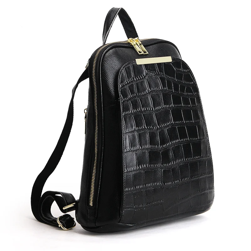 ZENCY clásico 2019 Natural 100% cuero genuino de vaca todos los días las mujeres Mochila señoras niñas Top capa de piel de vaca bolso Mochila