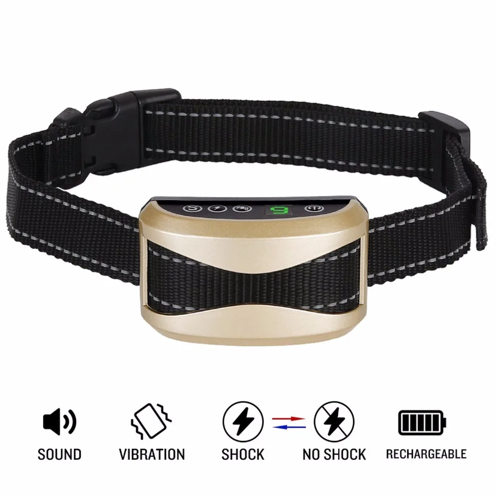 

Bark Collar Upgrade 7 Sensitivity Rechargeable Humane Dog No Bark Collar with Vibration and No Harm Shock for Small Medium Large