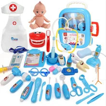 Горячие 15 видов 1 комплект детский набор доктора игрушки Дети ролевые игры Классические игрушки Моделирование больницы Пластик Портативный SuitcaseD1